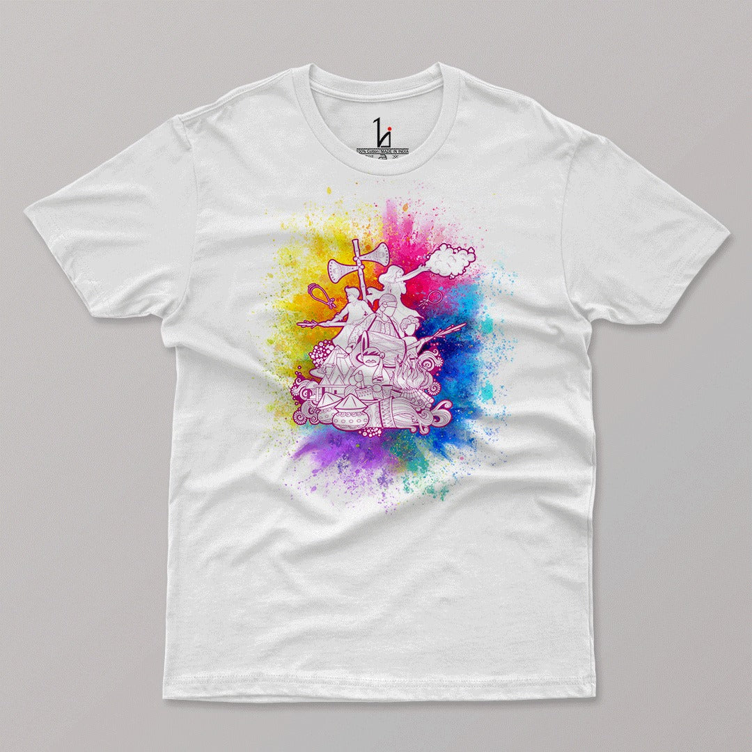 Holi Special Half Sleeves T-shirt