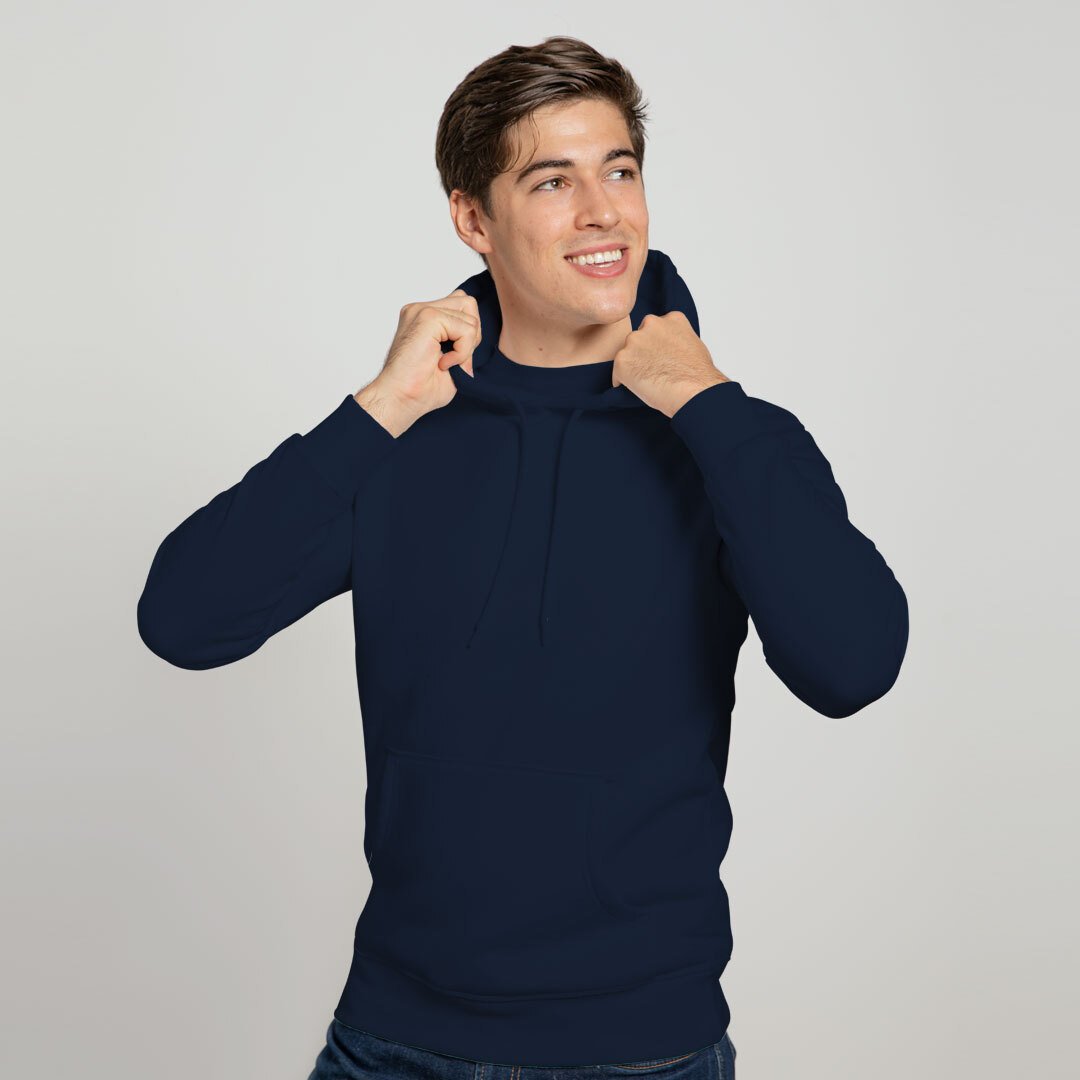 Navy Blue Basic Hoodie-HIJIBIZI