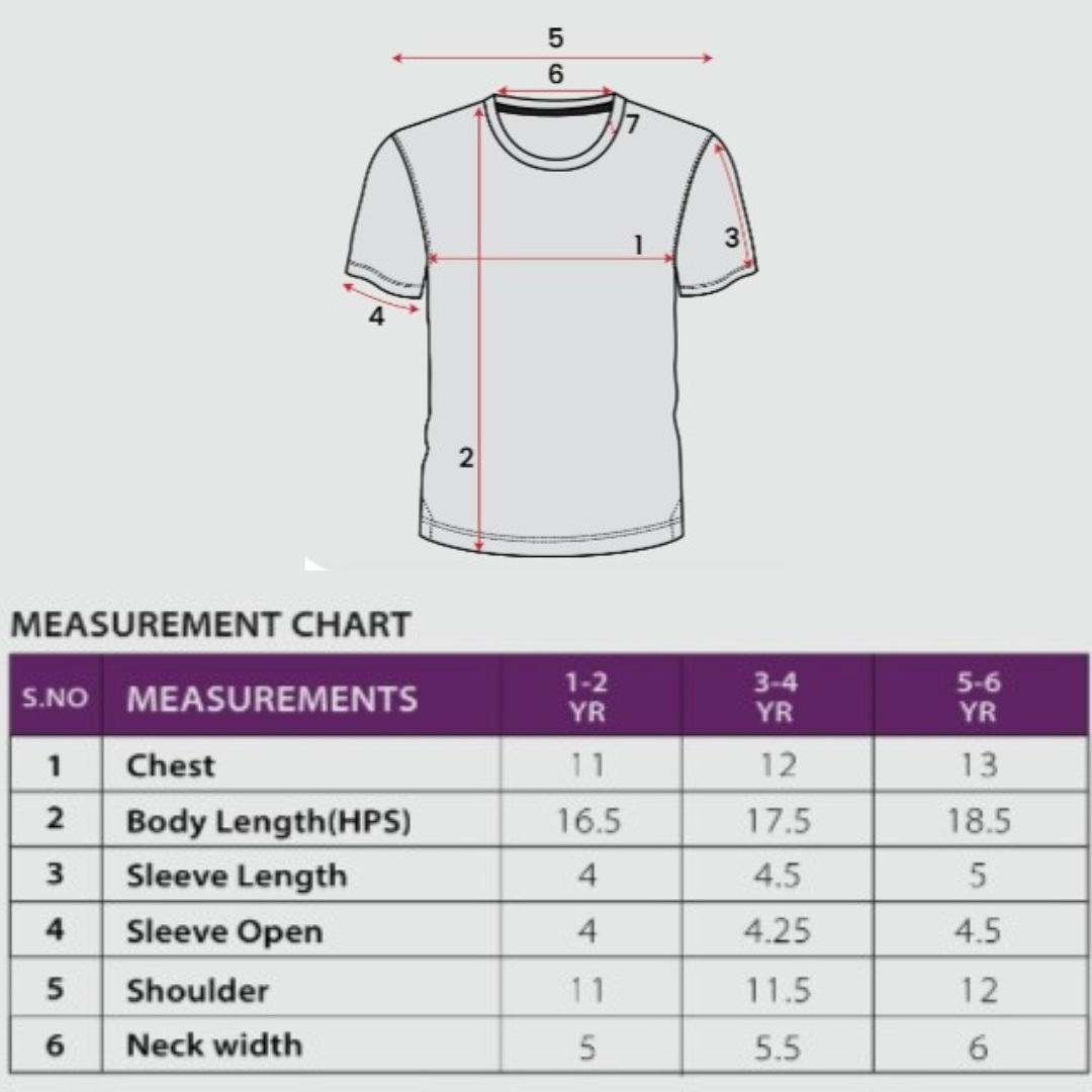 Size chart Kid's HIJIBIZI