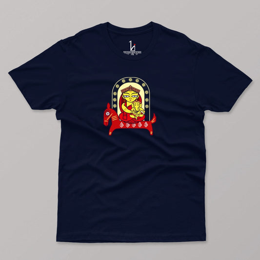Durga Puja T-shirt | Durga Ma Patachitra Style