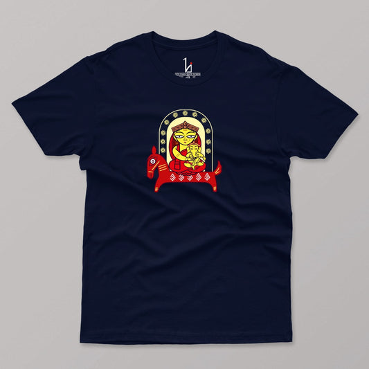Durga Puja T-shirt | Durga Ma Patachitra Style