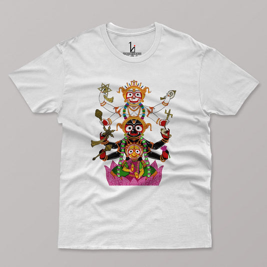 Jagganath Dev V White Half Sleeves T-shirt