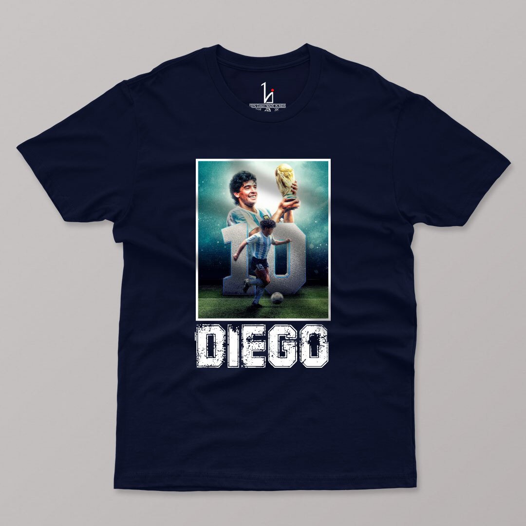 Diego Maradona Half Sleeves T-shirt-HIJIBIZI