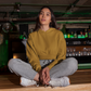 Mustard Yellow Basic Crop Hoodie